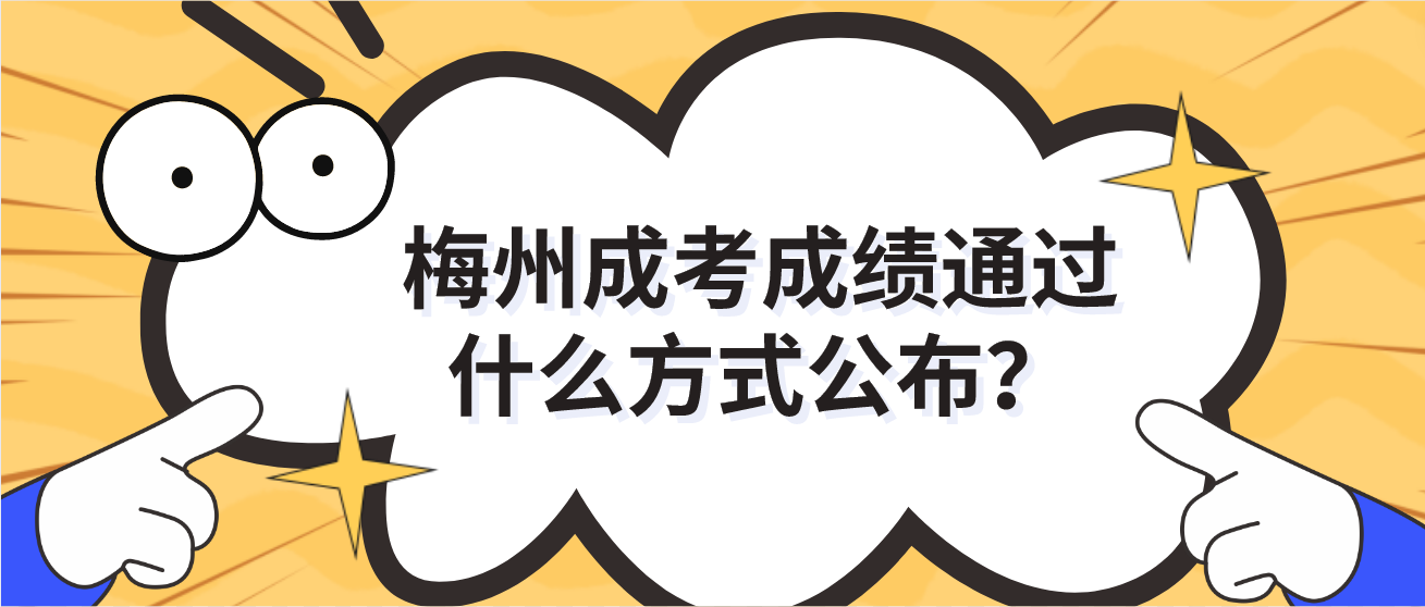 梅州成考成绩通过什么方式公布？