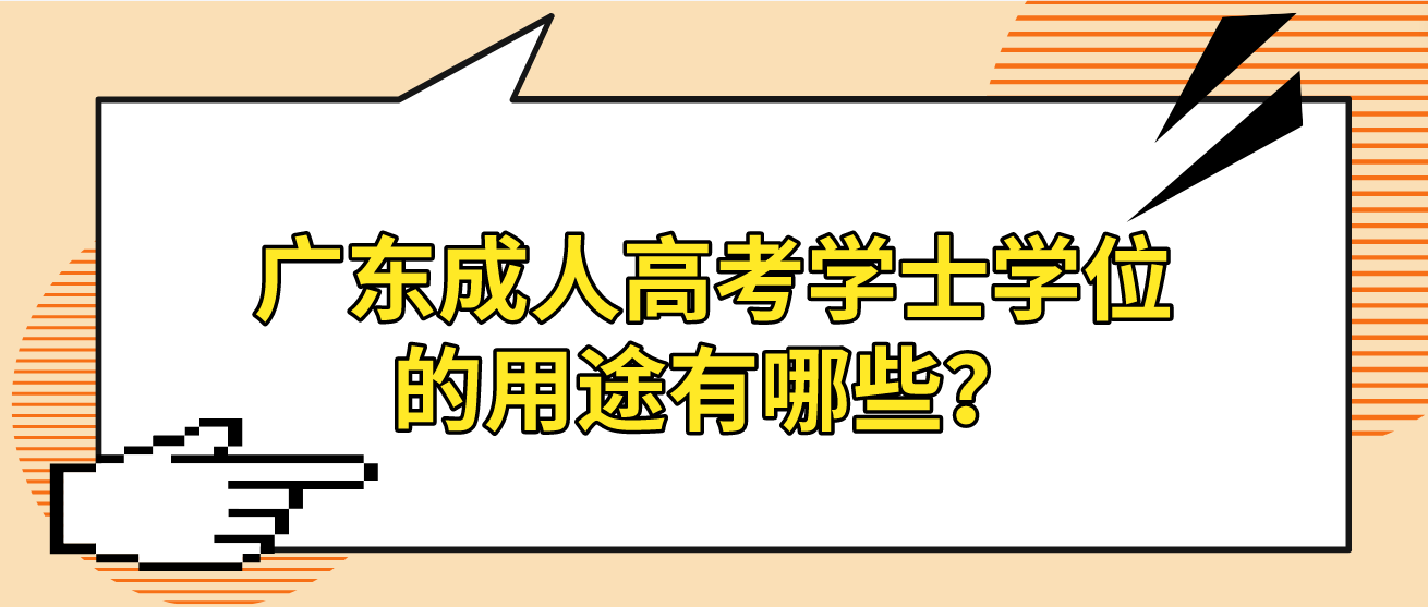 广东成人高考学士学位的用途有哪些？