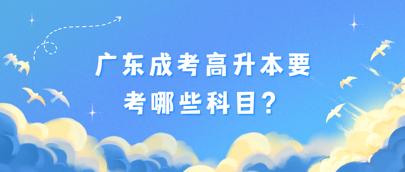 广东成考高升本要考哪些科目？